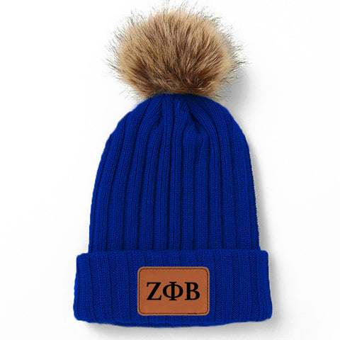 Zeta Phi Beta Pom Pom Beanie Hat