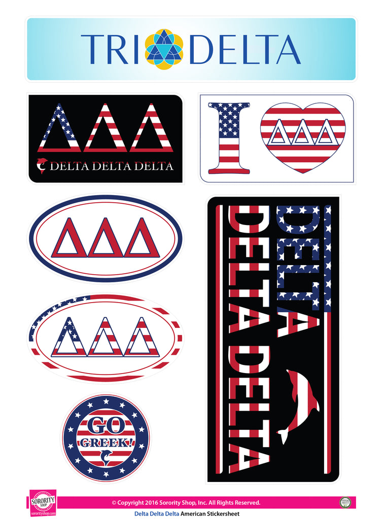 Delta Delta Delta <br> American Stickers