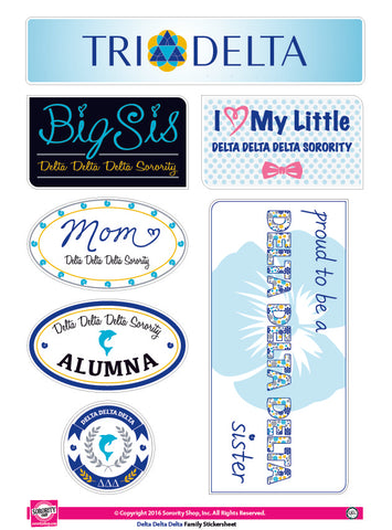 Delta Delta Delta <br> Family Stickers