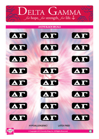 Delta Gamma Eye Black Decals