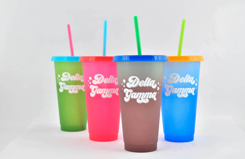 Delta Gamma Color Changing Cups (Set of 4)