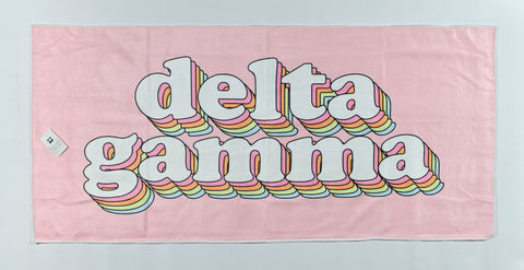 Delta Gamma Plush Retro Beach Towel