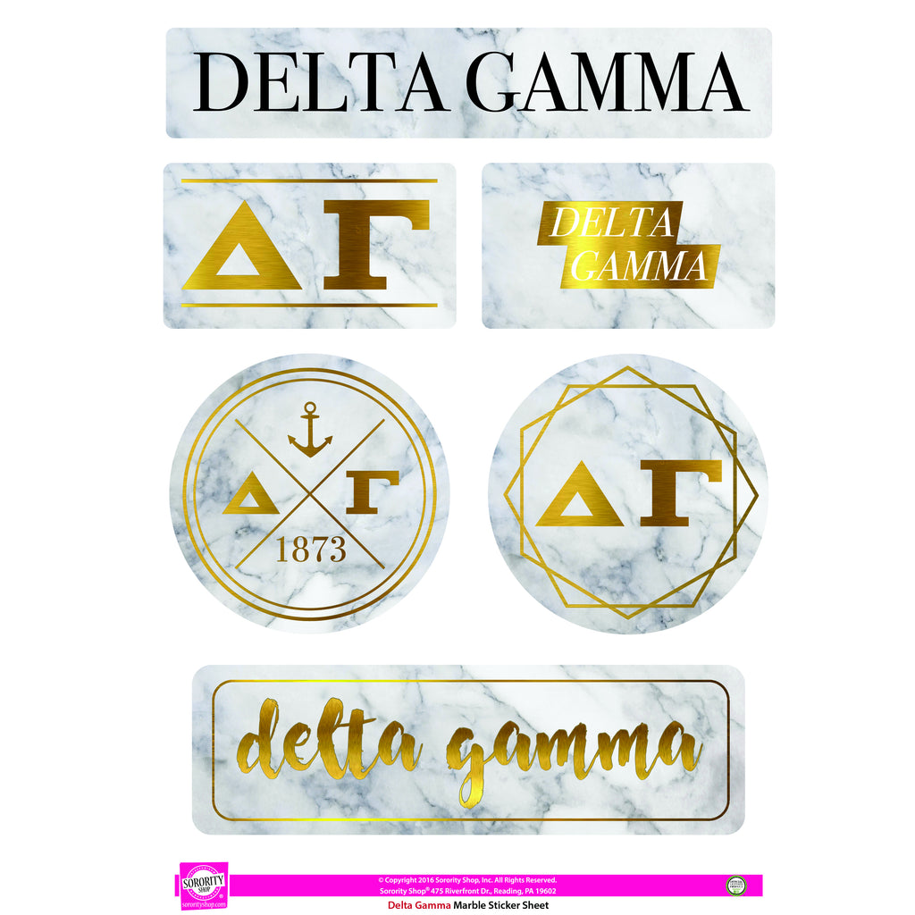 Delta Gamma Marble Sticker Sheet