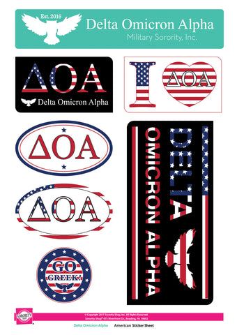 Delta Omicron Alpha <br> American stickers