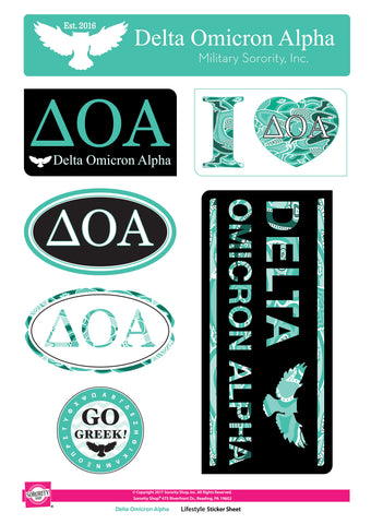 Delta Omicron Alpha <br> Lifestyle Stickers