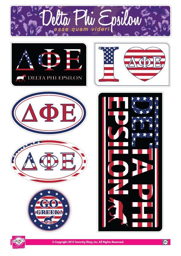 Delta Phi Epsilon <br> American Stickers