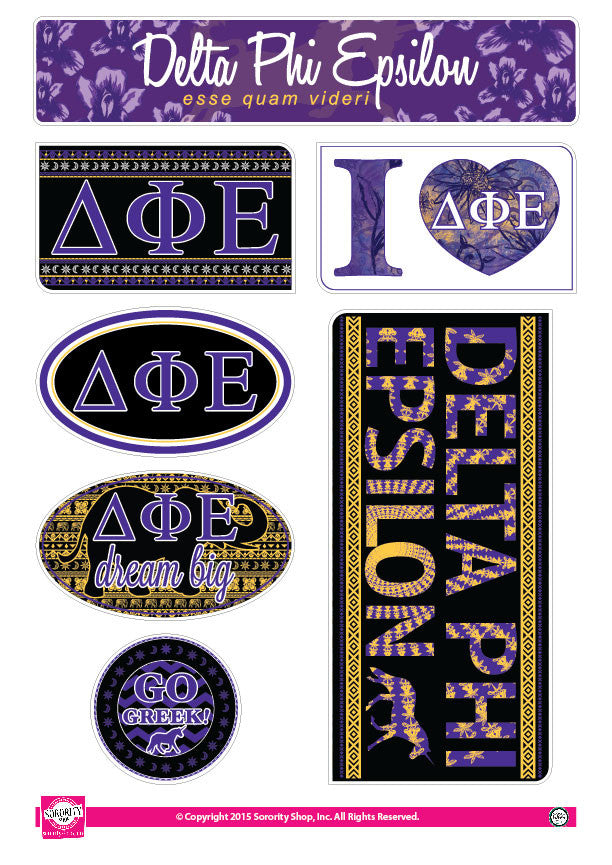 Delta Phi Epsilon <br> Bohemian Stickers