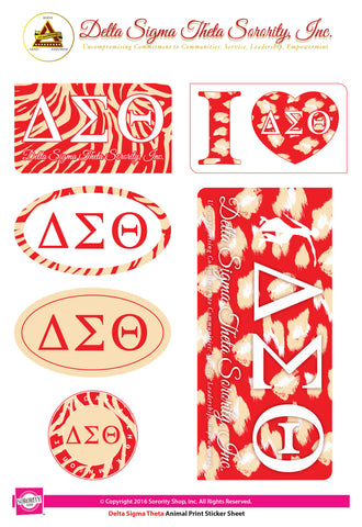 Delta Sigma Theta Animal Theme Stickers