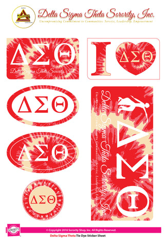 Delta Sigma Theta Tie Dye stickers