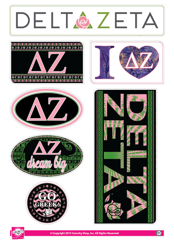 Delta Zeta <br> Bohemian Stickers