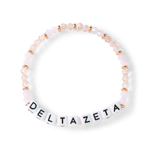 Delta Zeta Bracelet With Glass Beads and 18K Gold Accent Beads