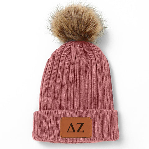 Delta Zeta Pom Pom Beanie Hat