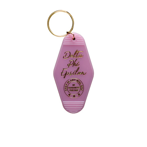 Delta Phi Epsilon Vintage Motel Keychain