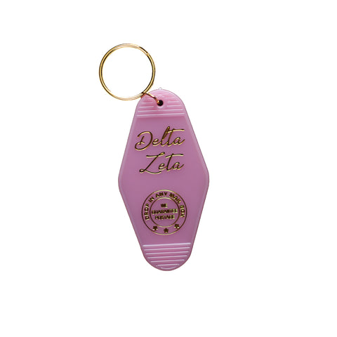 Delta Zeta Vintage Motel Keychain