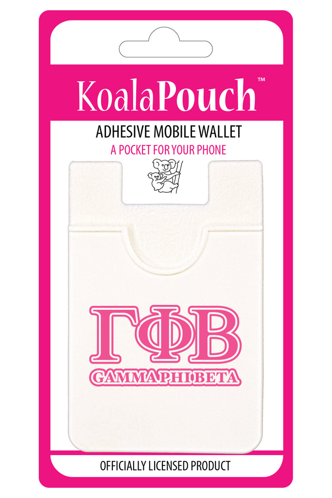 Gamma Phi Beta Koala Pouch - Greek Letters Design - Phone Wallet
