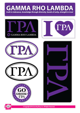 Gamma Rho Lambda <br> Lifestyle Stickers