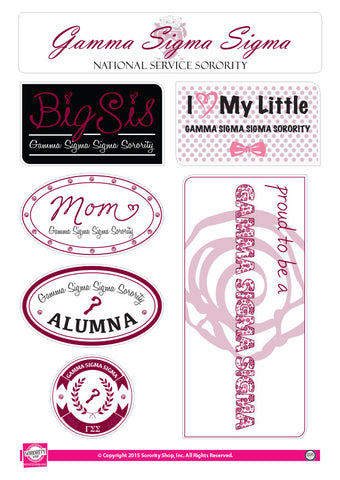 Gamma Sigma Sigma <br> Family Stickers