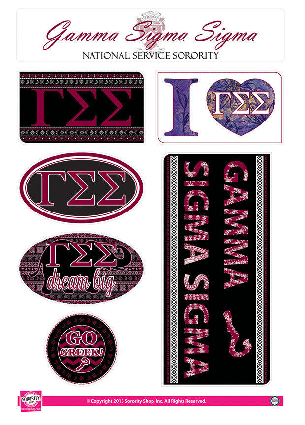 Gamma Sigma Sigma <br> Bohemian Stickers