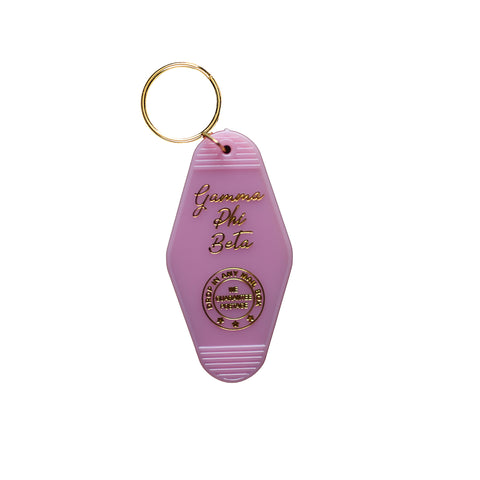 Gamma Phi Beta Vintage Motel Keychain