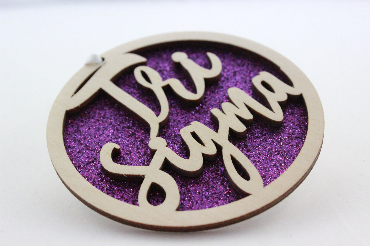 Sigma Sigma Sigma - Laser Carved Ornament - 3" Round