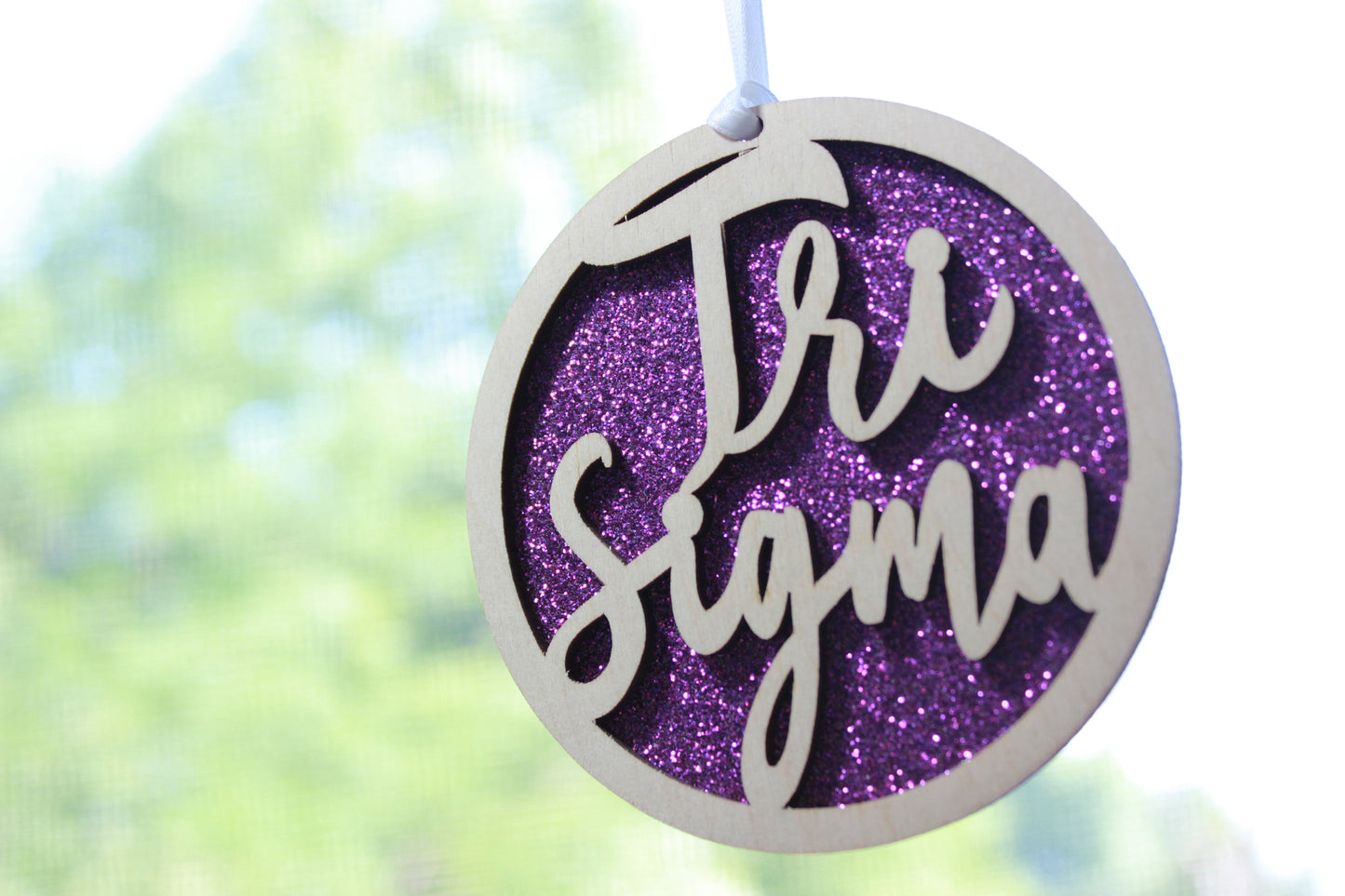 Sigma Sigma Sigma - Laser Carved Ornament - 3" Round