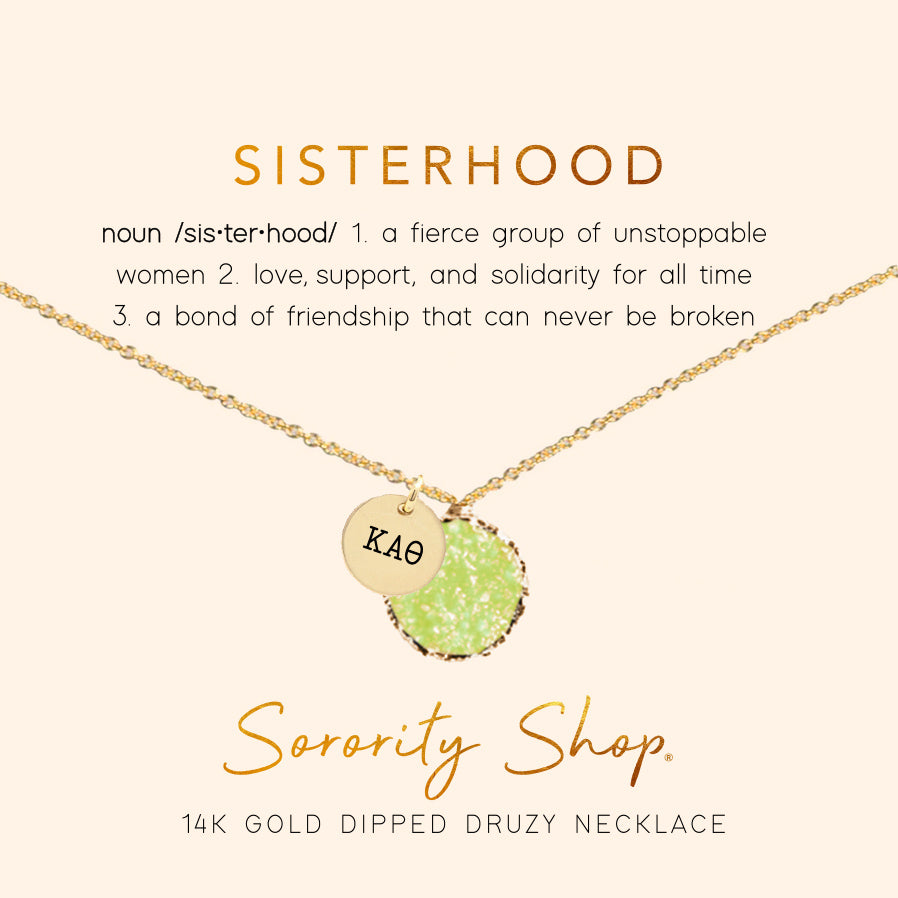 Kappa Alpha Theta Sisterhood Druzy Necklace
