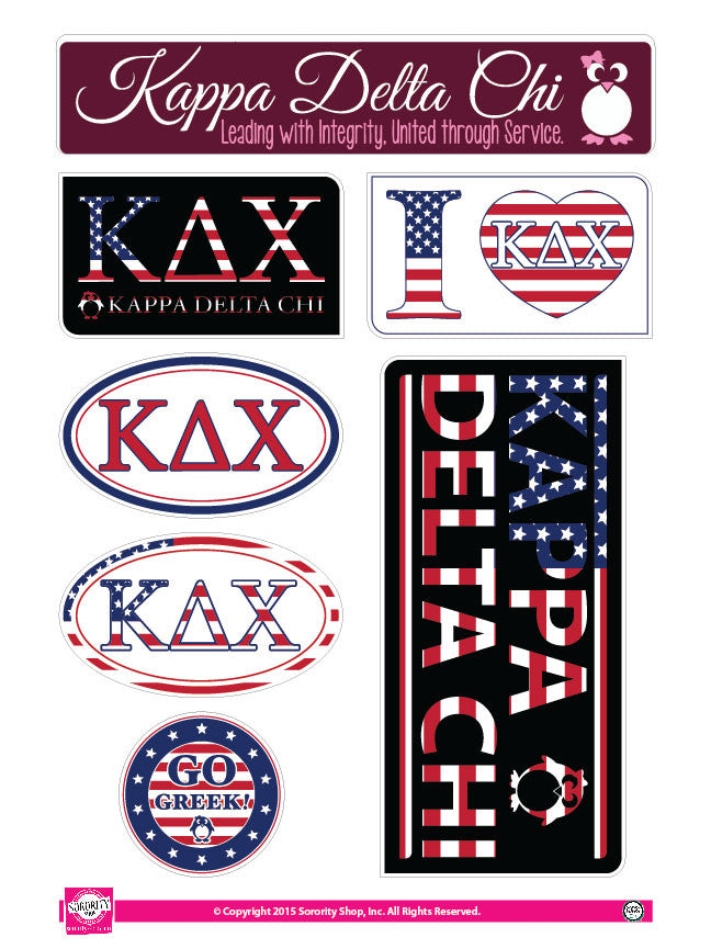 Kappa Delta Chi <br> American Stickers