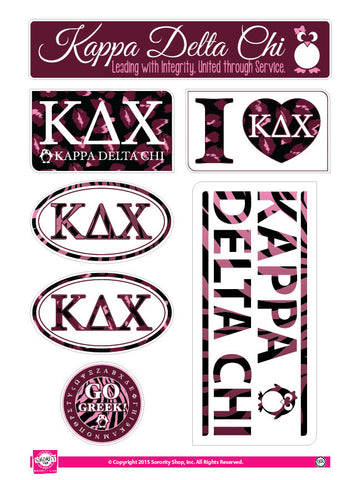 Kappa Delta Chi <br> Animal Print Stickers