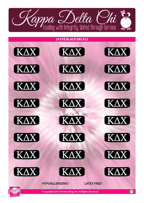 Kappa Delta Chi Eye Black Decals