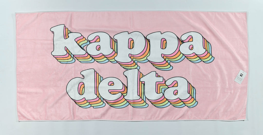 Kappa Delta Plush Retro Beach Towel