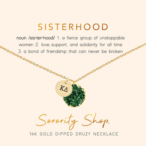 Kappa Delta Sisterhood Druzy Necklace