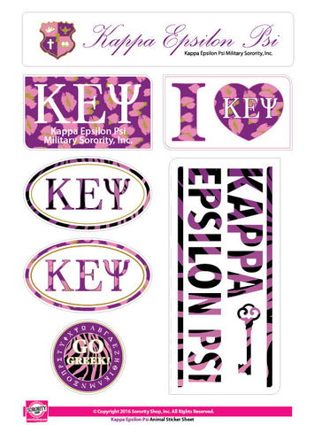 Kappa Epsilon Psi <br>Animal Print Stickers