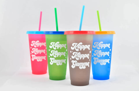 Kappa Kappa Gamma Color Changing Cups (Set of 4)