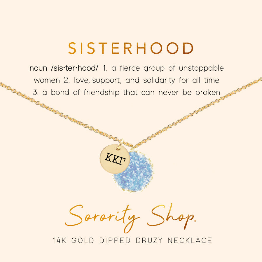 Kappa Kappa Gamma Sisterhood Druzy Necklace