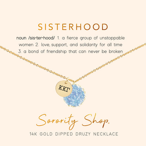 Kappa Kappa Gamma Sisterhood Druzy Necklace