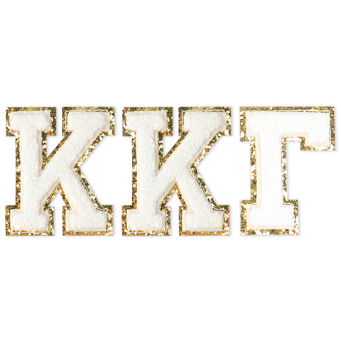 Kappa Kappa Gamma Chenille Stickers - KKG Greek Letter Stickers
