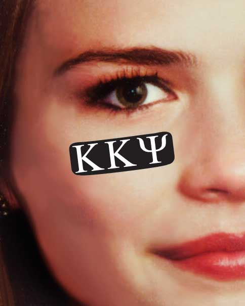 Kappa Alpha Theta Eye Black Decals – 24 Stickers + Header – Hypoallergenic, Latex Free – Sorority Pride