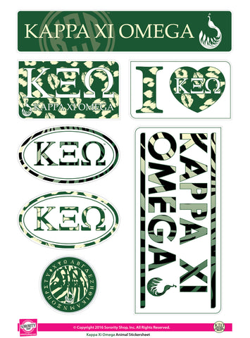 Kappa Xi Omega <br>Animal Print Stickers