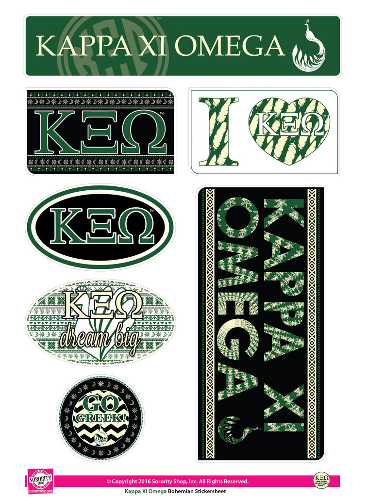 Kappa Xi Omega <br>Bohemian Stickers