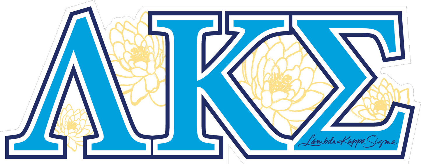 Lambda Kappa Sigma <br>11 x 4.25 Laptop Skin/Wall Decal