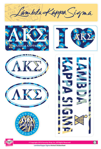 Lambda Kappa Sigma <br>Animal Print Stickers