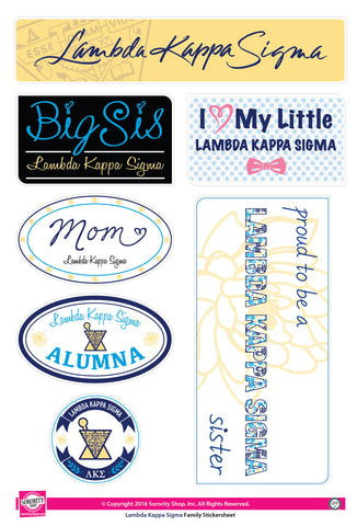 Lambda Kappa Sigma <br>Family Stickers