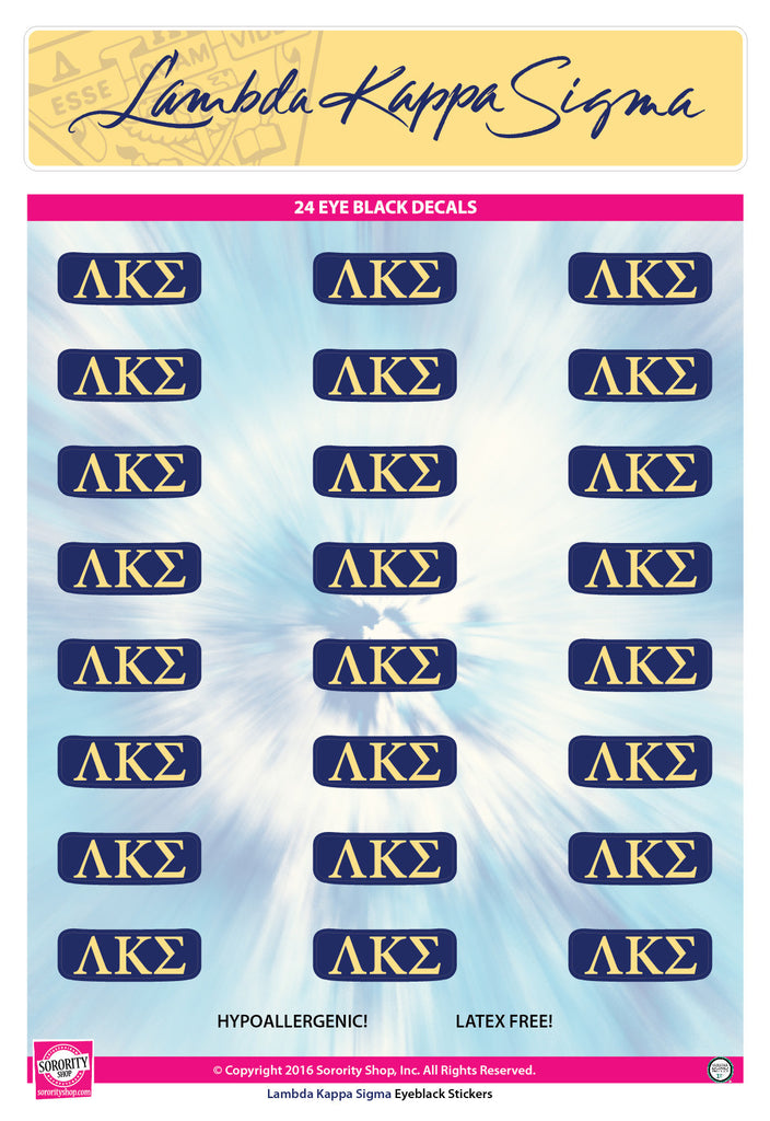 Lambda Kappa Sigma Eye Black Decals