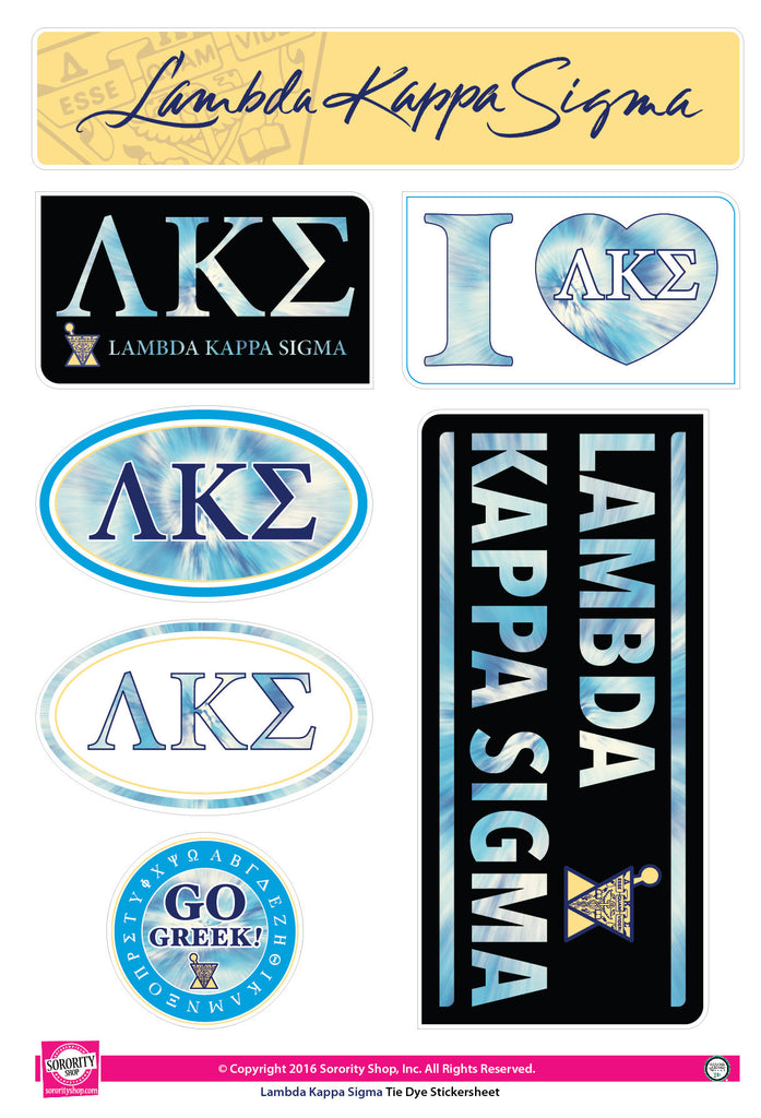 Lambda Kappa Sigma <br>Tie Dye Stickers