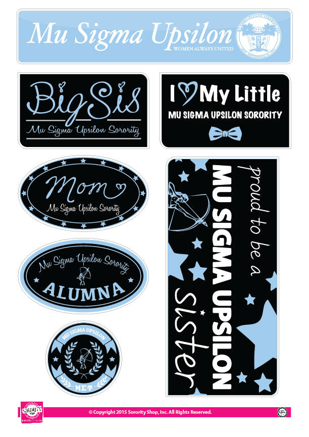 Mu Sigma Upsilon <br> Family Stickers