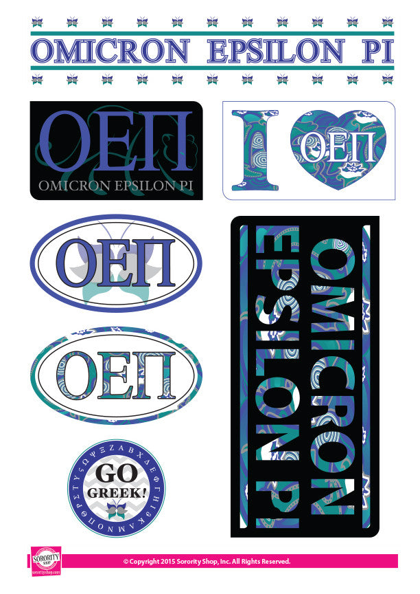 Omicron Epsilon Pi <br> Lifestyle Stickers