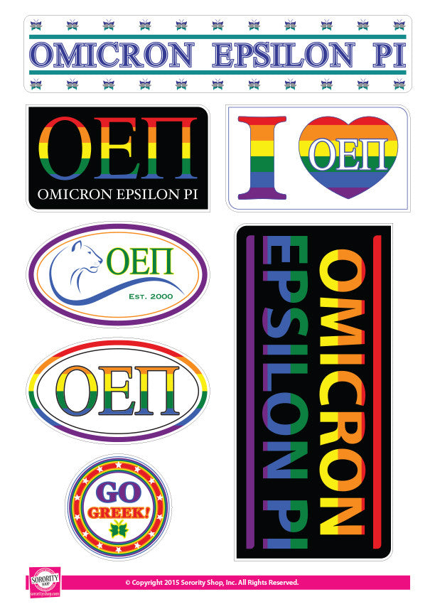 Omicron Epsilon Pi <br> Pride Stickers