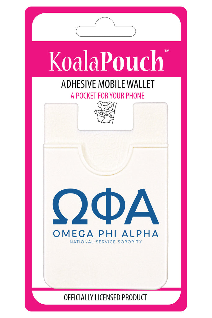 Omega Phi Alpha Koala Pouch - Greek Letters Design - Phone Wallet