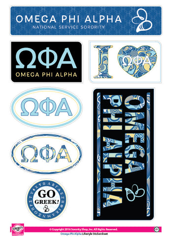 Omega Phi Alpha <br> Lifestyle Stickers