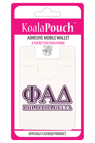 Phi Alpha Delta Koala Pouch - Greek Letters Design - Phone Wallet